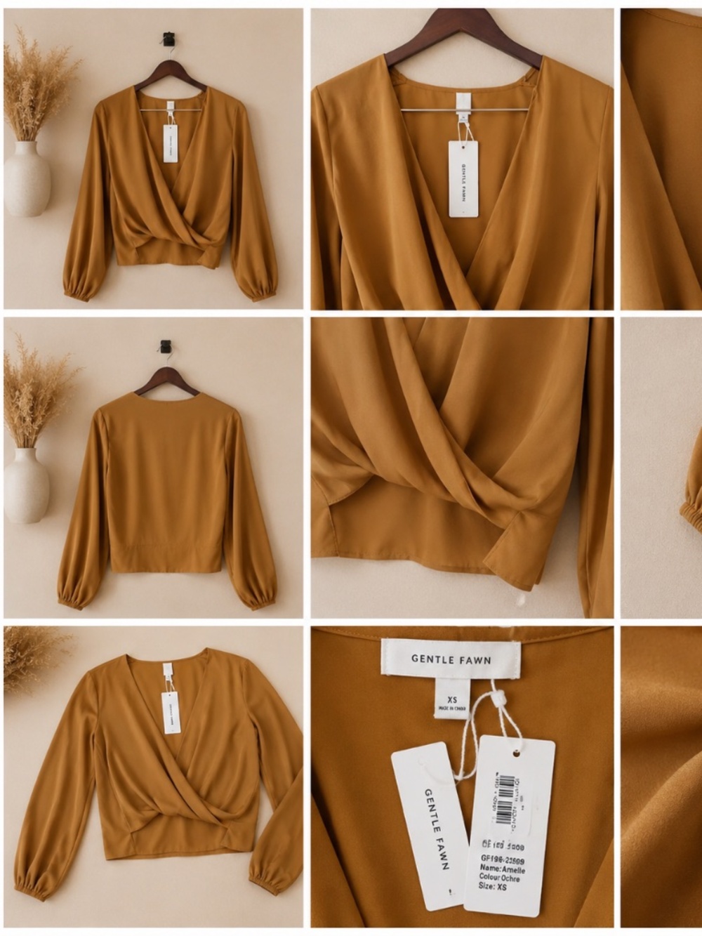 NEW Gentle Fawn Draped Wrap Top XS ✨ - Picture 2 of 6